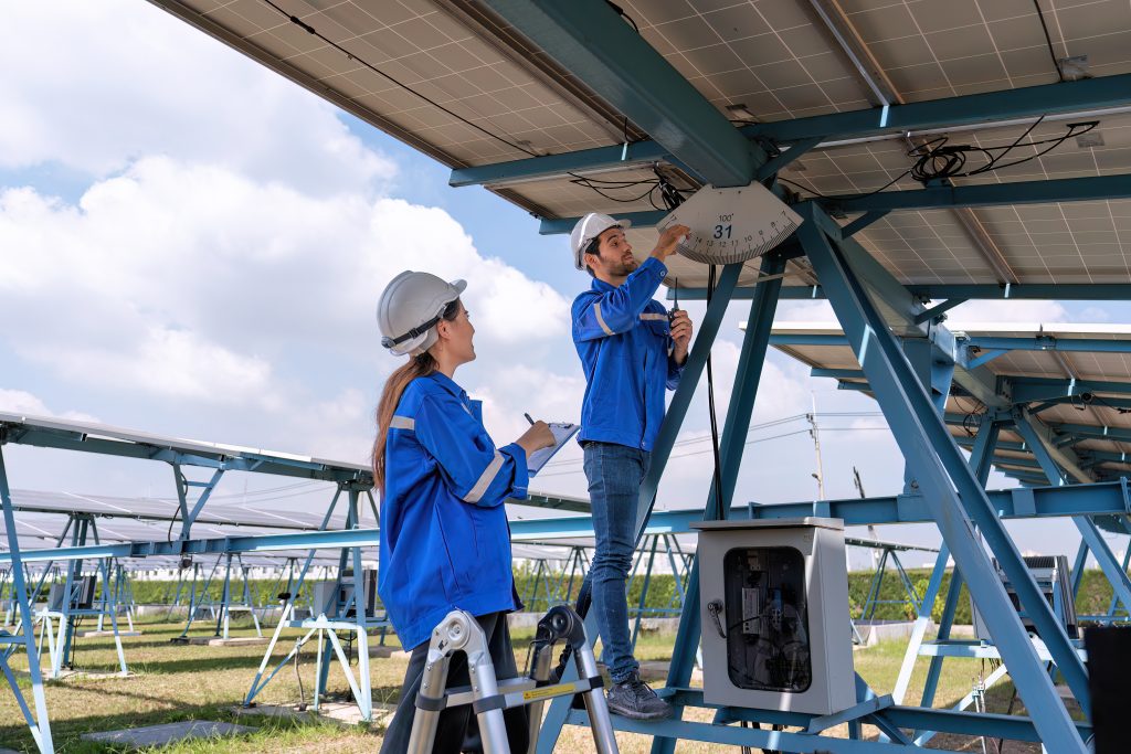 Maintenance engineer at solar farm